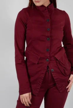 Fitted Penguin Jacket in Merlot