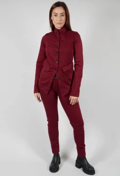 Fitted Penguin Jacket in Merlot
