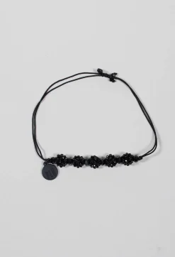 Five Beaded Marble Bracelet in Black