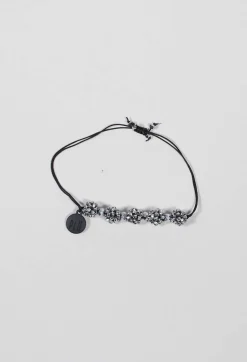 Five Beaded Marble Bracelet in Silver