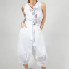 Five Overalls in White Black