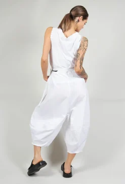 Five Overalls in White Black