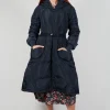 Fixate Longline Coat in Navy