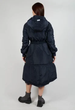 Fixate Longline Coat in Navy