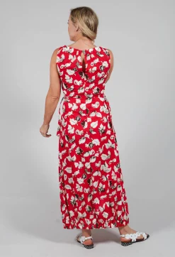 Flared Cotton Dress in Squirrel Print
