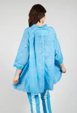 Flared Hem Blouse in Malibu Cloud
