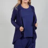 Flared Hem Short Cardigan in Azur