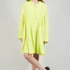 Flared Hem Tailored Coat in Sun