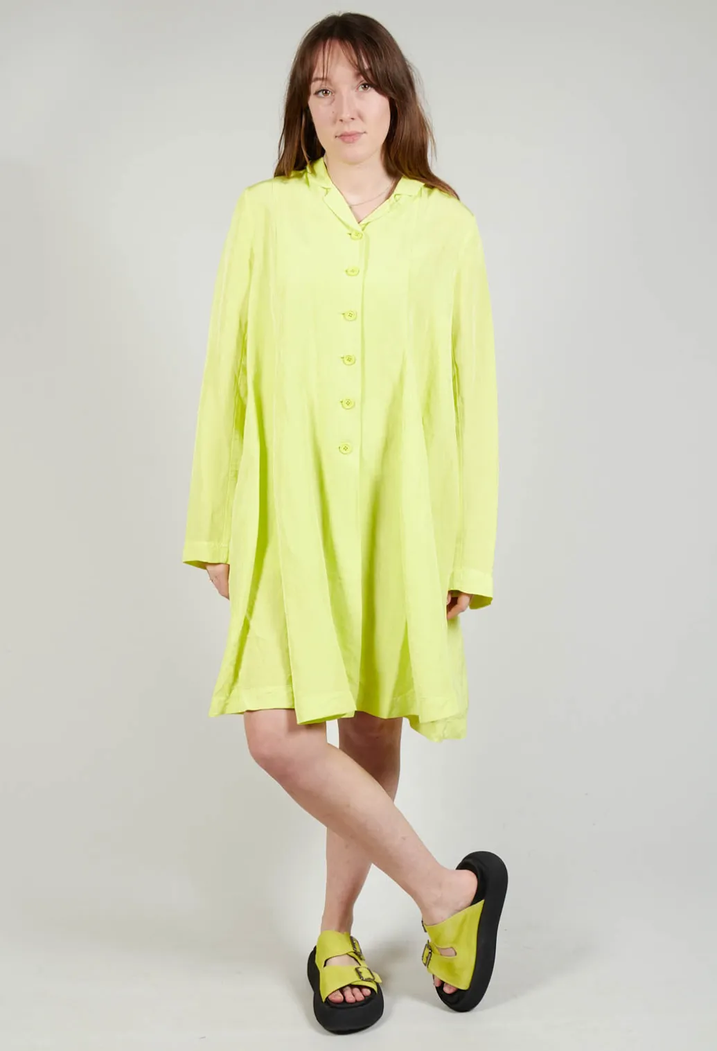 Flared Hem Tailored Coat in Sun