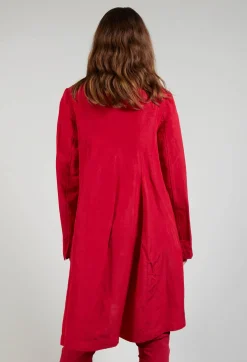 Flared Hem Tailored Coat in Chili