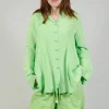 Flared Hem Tailored Jacket in Lime