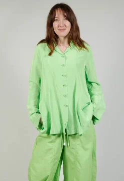 Flared Hem Tailored Jacket in Lime
