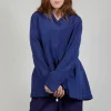 Flared Hem Tailored Jacket in Azur