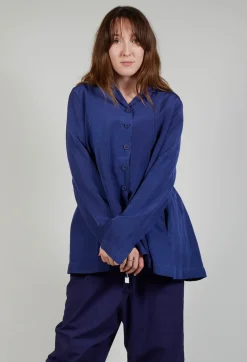 Flared Hem Tailored Jacket in Azur