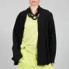Flared Hem Tailored Jacket in Black
