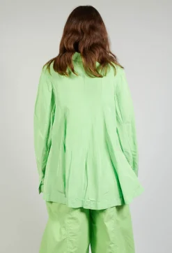 Flared Hem Tailored Jacket in Lime
