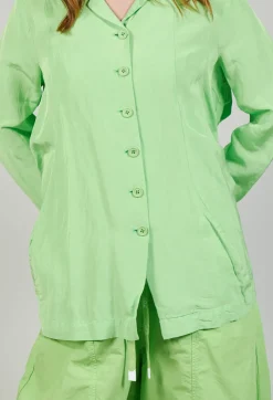 Flared Hem Tailored Jacket in Lime
