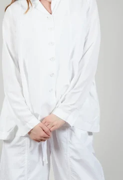 Flared Hem Tailored Jacket in White