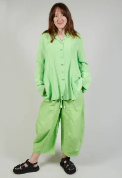 Flared Hem Tailored Jacket in Lime