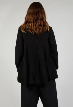 Flared Hem Tailored Jacket in Black