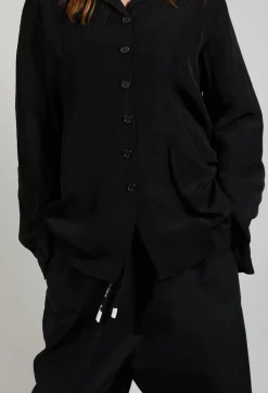 Flared Hem Tailored Jacket in Black