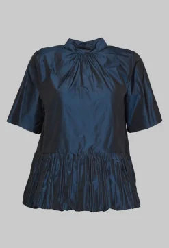 Flared Shape Shirt in Navy