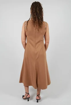 Fleece Midaxi Dress in Camel
