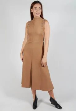 Fleece Midaxi Dress in Camel