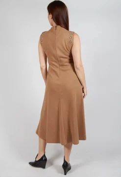 Fleece Midaxi Dress in Camel