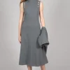 Fleece Midaxi Dress in Grey