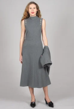 Fleece Midaxi Dress in Grey