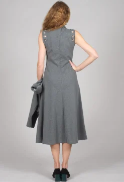 Fleece Midaxi Dress in Grey