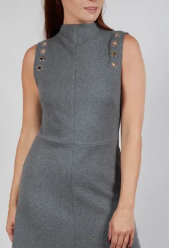 Fleece Midaxi Dress in Grey