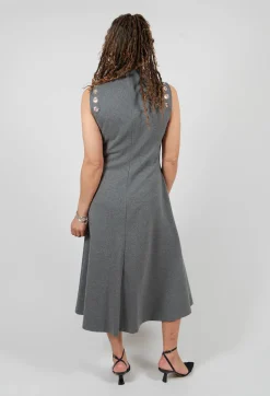 Fleece Midaxi Dress in Grey