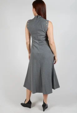Fleece Midaxi Dress in Grey