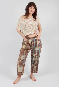 Floral Dejah Cropped Blouse in None
