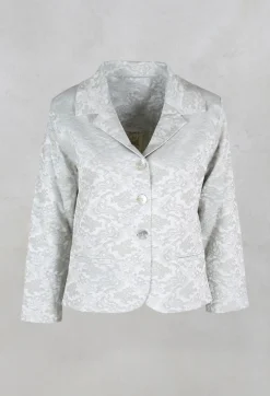 Floral Jacquard Jacket in Mint