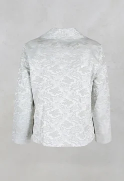 Floral Jacquard Jacket in Mint
