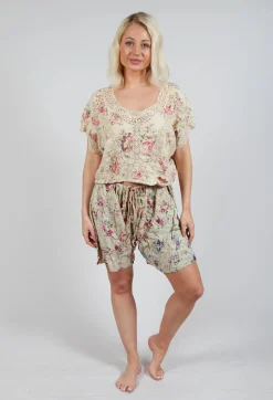 Floral Printed Khloe Shorts in Rosehip Tea