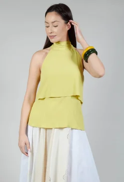 Flounce Top in Apple Green