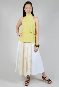 Flounce Top in Apple Green