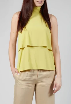 Flounce Top in Apple Green