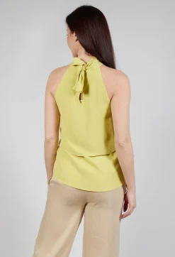Flounce Top in Apple Green