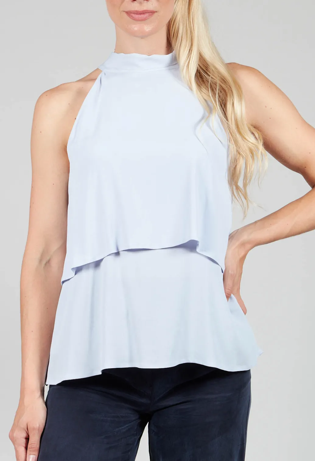 Flounce Top in Hokusay Blue