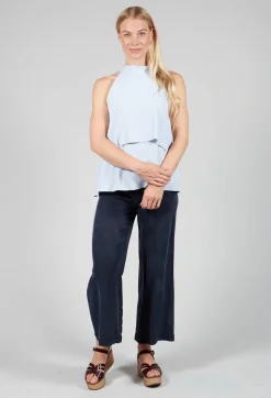 Flounce Top in Hokusay Blue