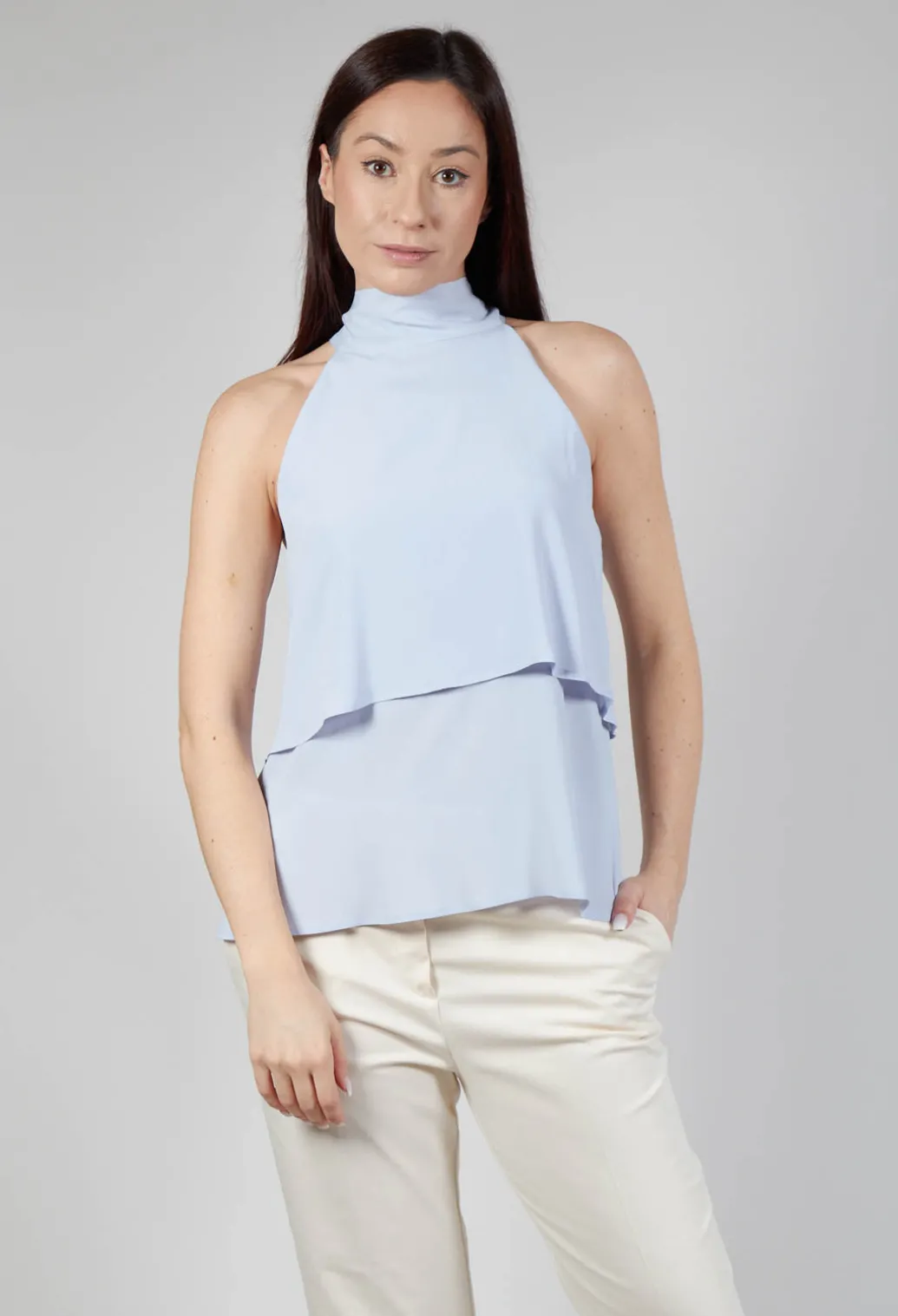 Flounce Top in Hokusay Blue