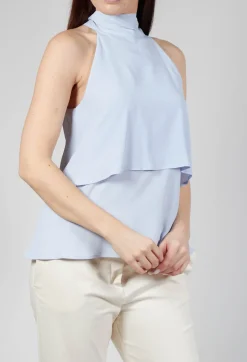 Flounce Top in Hokusay Blue