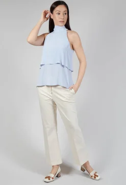 Flounce Top in Hokusay Blue
