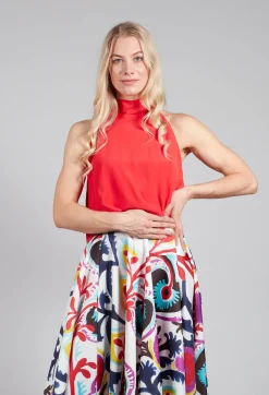 Flounce Top in Red