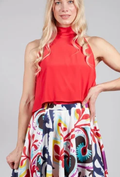 Flounce Top in Red
